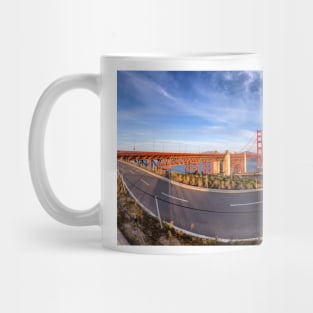 Cyclist and Golden Gate Bridge Mug